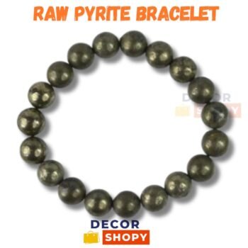 raw pyrite bracelet