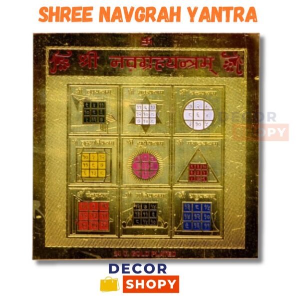 Shree Navgrah Yantra, a powerful Vedic yantra representing the nine celestial planets, used for astrological and spiritual purposes