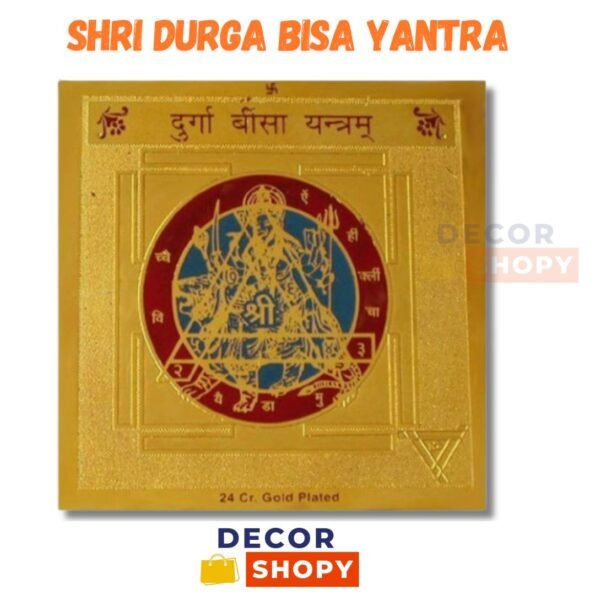 Shri Durga Bisa Yantra for protection, strength, and divine blessings.