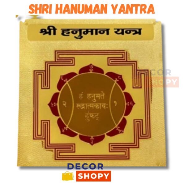 Shri Hanuman Yantra for strength, protection, and blessings from Lord Hanuman